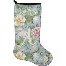 Vintage Floral Holiday Stocking - Single-Sided - Neoprene (Personalized)
