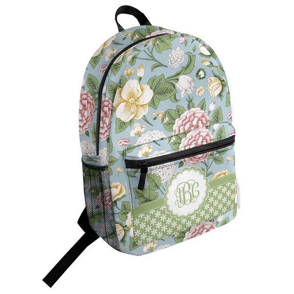 Custom Vintage Floral Student Backpack (Personalized)