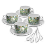 Vintage Floral Tea Cup - Set of 4 (Personalized)