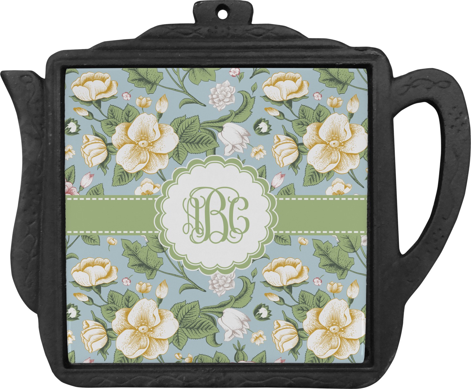 Vintage Floral Teapot Trivet (Personalized) YouCustomizeIt