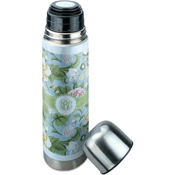Vintage Floral Thermos - Lid Off