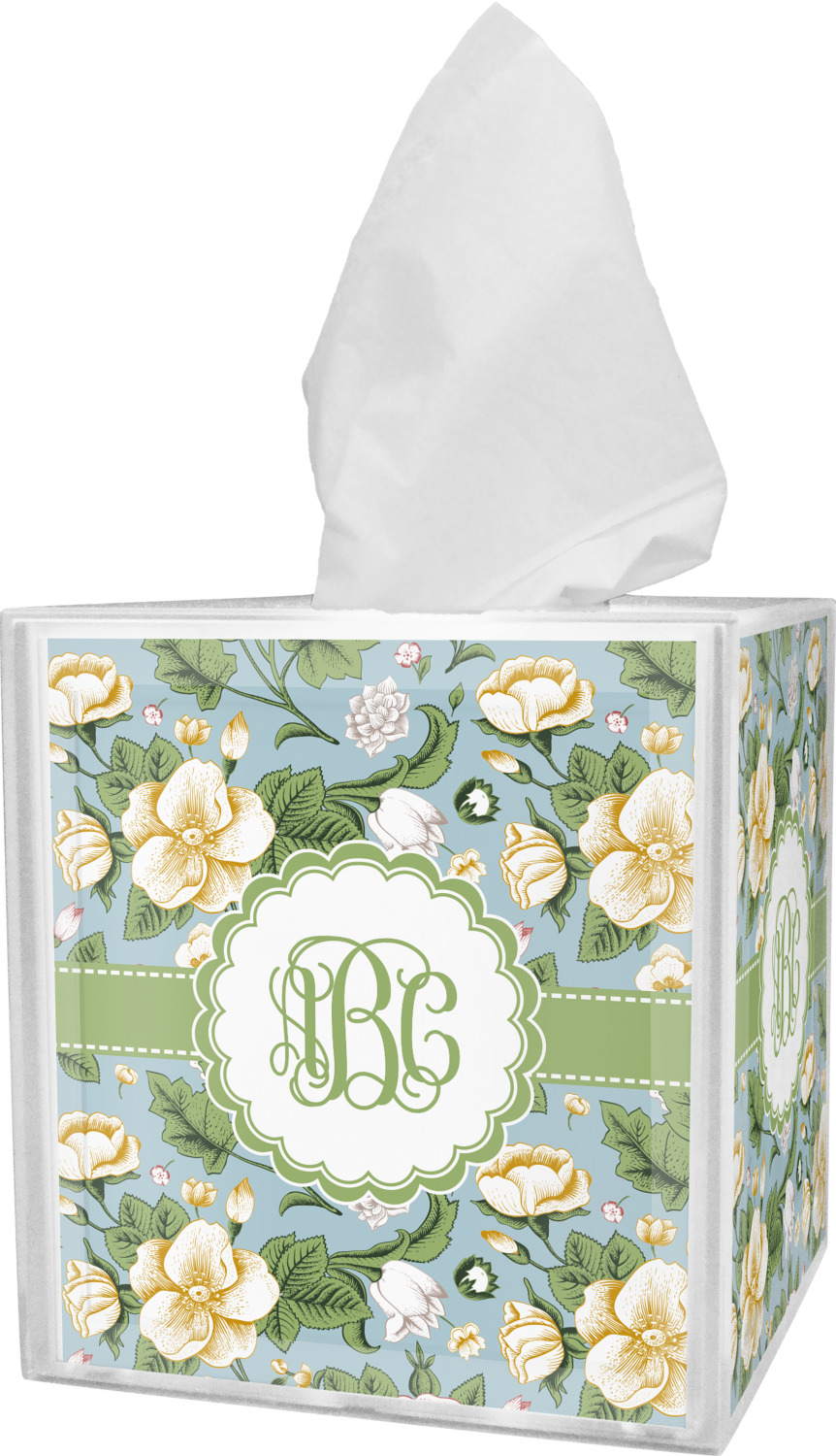 Vintage Floral Tissue Box Cover (Personalized) YouCustomizeIt