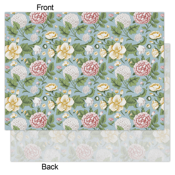 Vintage Floral Tissue Paper - Lightweight - Large - Front & Back