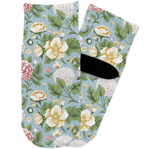 Custom Vintage Floral Toddler Ankle Socks