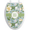 Vintage Floral Toilet Seat Decal - Elongated (Personalized)