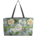 Vintage Floral Beach Totes Bag - w/ Black Handles (Personalized)