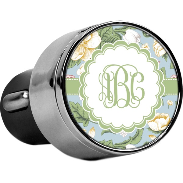 Custom Vintage Floral USB Car Charger (Personalized)