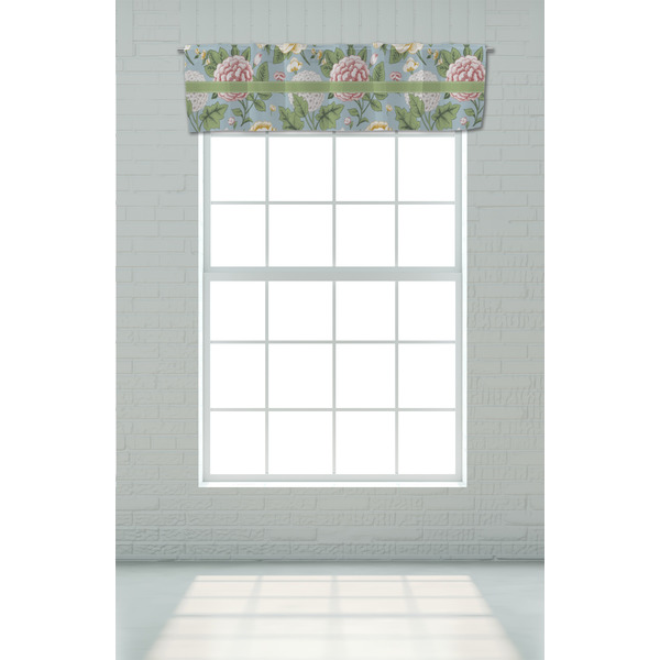 Vintage Floral Valance - On window