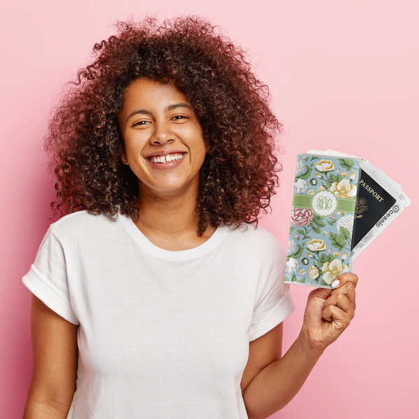 Vintage Floral Vinyl Document Holder - LIFESTYLE