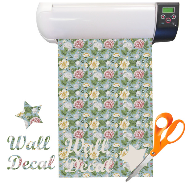 Custom Vintage Floral Vinyl Sheet (Re-position-able)