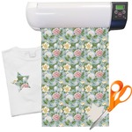 Vintage Floral Heat Transfer Vinyl Sheet (12"x18")
