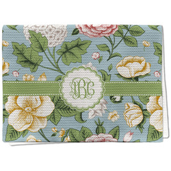 Vintage Floral Kitchen Towel - Waffle Weave (Personalized)