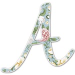 Vintage Floral Letter Decal - Large (Personalized)