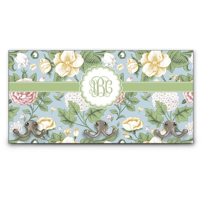 Vintage Floral Wall Mounted Coat Rack (Personalized)