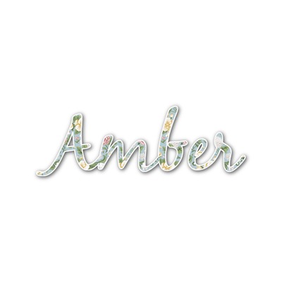 Vintage Floral Name/Text Decal - Custom Sizes (Personalized)