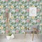 Vintage Floral Wallpaper & Surface Covering (Water Activated - Removable)