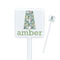 Vintage Floral Square Plastic Stir Sticks (Personalized)