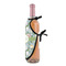 Vintage Floral Wine Bottle Apron - DETAIL WITH CLIP ON NECK