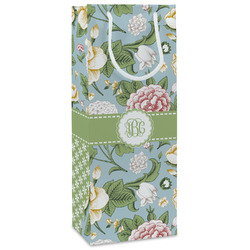 Vintage Floral Wine Gift Bags - Matte (Personalized)
