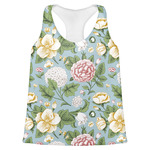 Vintage Floral Womens Racerback Tank Top - Small