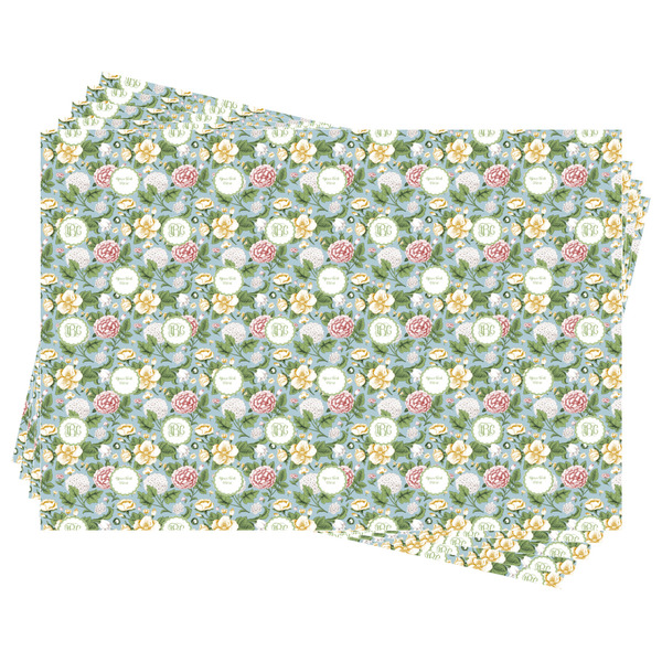Vintage Floral Wrapping Paper - Front & Back - Sheets Approval