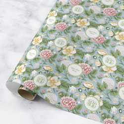 Vintage Floral Wrapping Paper Roll - Medium - Matte (Personalized)