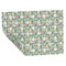 Vintage Floral Wrapping Paper Sheet - Double Sided - Folded