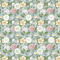 Vintage Floral Wrapping Paper Square