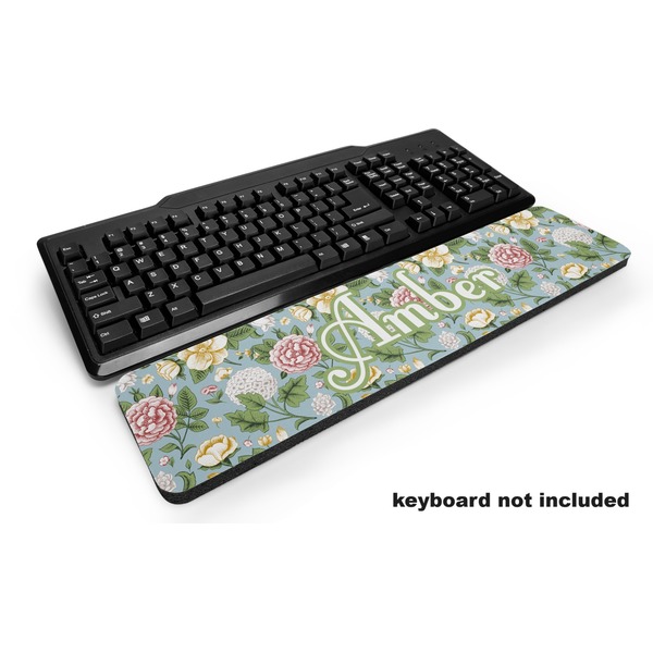 Custom Vintage Floral Keyboard Wrist Rest (Personalized)