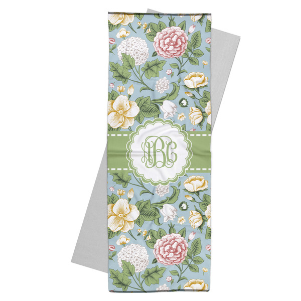Custom Vintage Floral Yoga Mat Towel (Personalized)
