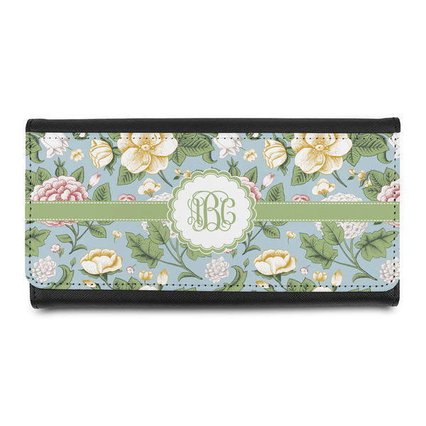 Custom Vintage Floral Leatherette Ladies Wallet (Personalized)