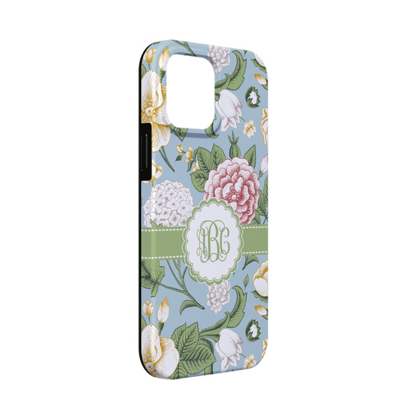 Custom Vintage Floral iPhone Case - Rubber Lined - iPhone 13 Mini (Personalized)