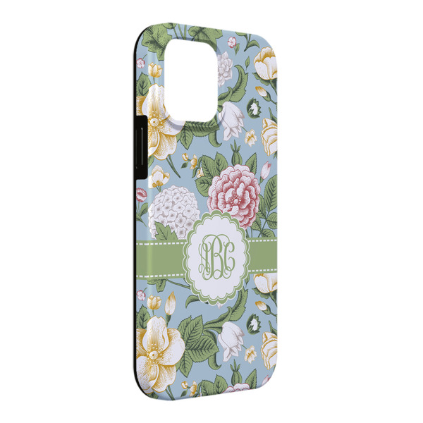 Custom Vintage Floral iPhone Case - Rubber Lined - iPhone 13 Pro Max (Personalized)