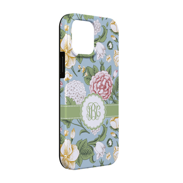 Custom Vintage Floral iPhone Case - Rubber Lined - iPhone 13 Pro (Personalized)