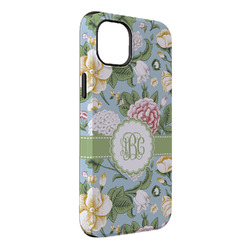 Vintage Floral iPhone Case - Rubber Lined - iPhone 14 Plus (Personalized)