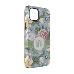 Vintage Floral iPhone Case - Rubber Lined - iPhone 14 (Personalized)