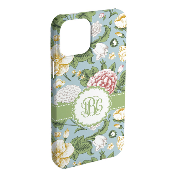 Custom Vintage Floral iPhone Case - Plastic - iPhone 15 Plus (Personalized)