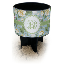 Vintage Floral Black Beach Spiker Drink Holder (Personalized)