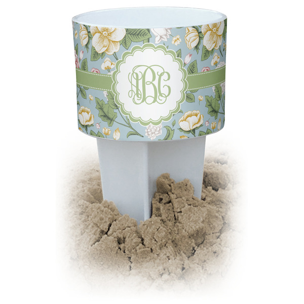 Custom Vintage Floral Beach Spiker Drink Holder (Personalized)