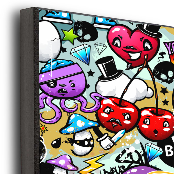 Graffiti 11x14 Wood Print - Closeup