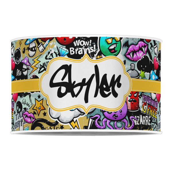 Graffiti 12" Drum Lampshade - FRONT (Poly Film)