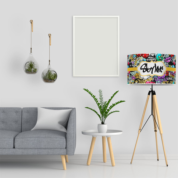 Graffiti 12" Drum Lampshade - LIFESTYLE