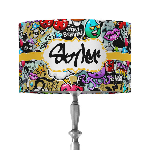 Custom Graffiti 12" Drum Lamp Shade - Fabric (Personalized)