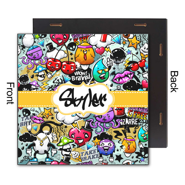 Graffiti 12x12 Wood Print - Front & Back View