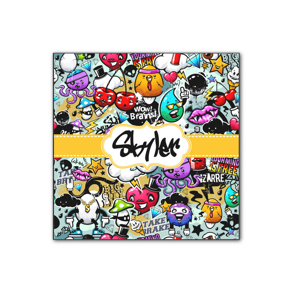 Custom Graffiti Wood Print - 12x12 (Personalized)