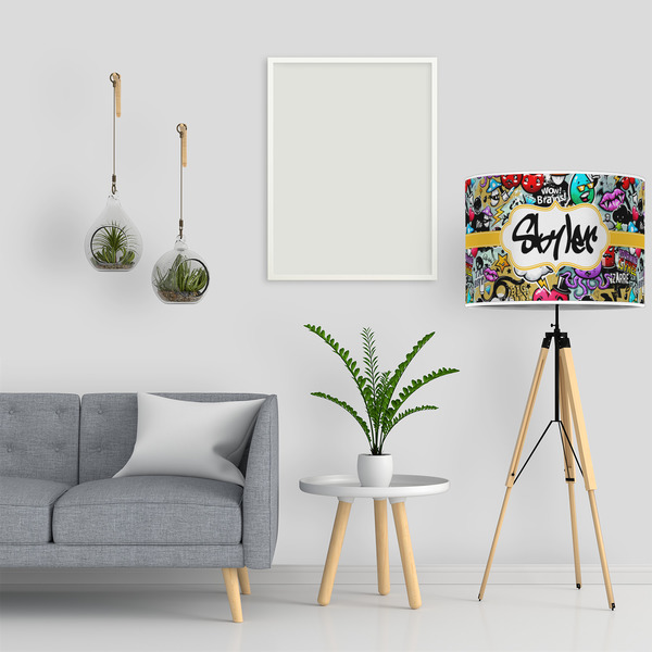 Graffiti 16" Drum Lampshade - LIFESTYLE