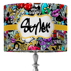 Graffiti 16" Drum Lamp Shade - Fabric (Personalized)