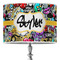 Graffiti 16" Drum Lampshade - ON STAND (Poly Film)