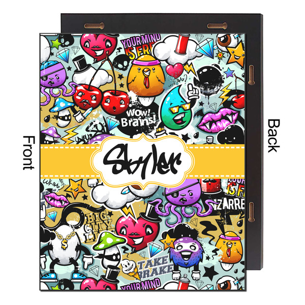 Graffiti 16x20 Wood Print - Front & Back View