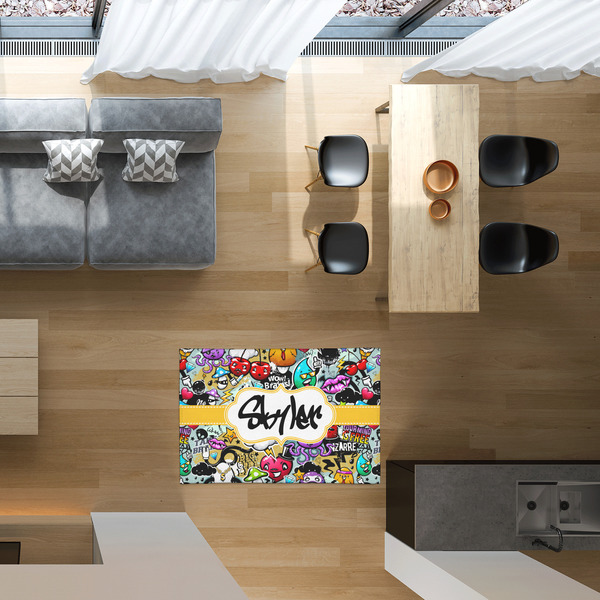 Graffiti 2'x3' Indoor Area Rugs - IN CONTEXT